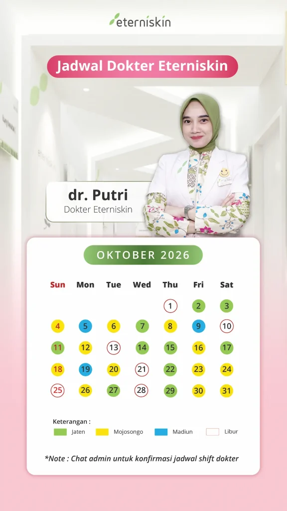 Jadwal Dokter Eterniskin Oktober 2026 - dr. Putri