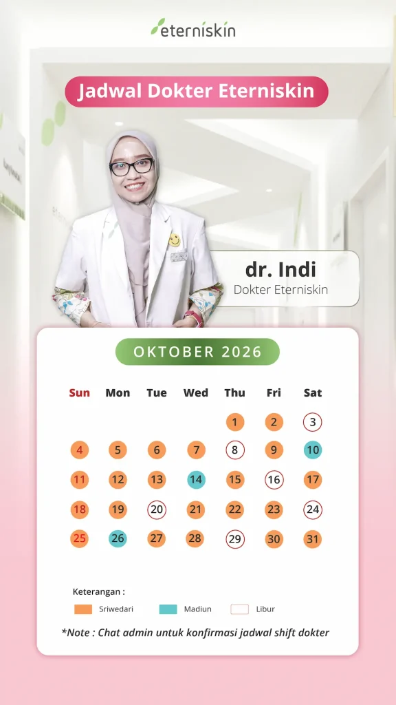 Jadwal Dokter Eterniskin Oktober 2026 - dr. Indi