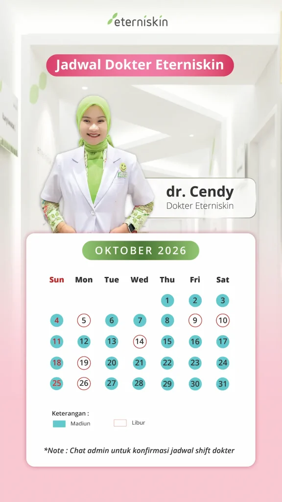 Jadwal Dokter Eterniskin Oktober 2026 - dr. Cendy