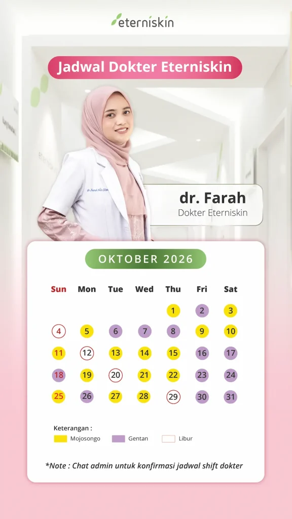Jadwal Dokter Eterniskin Oktober 2026 - dr. Farah
