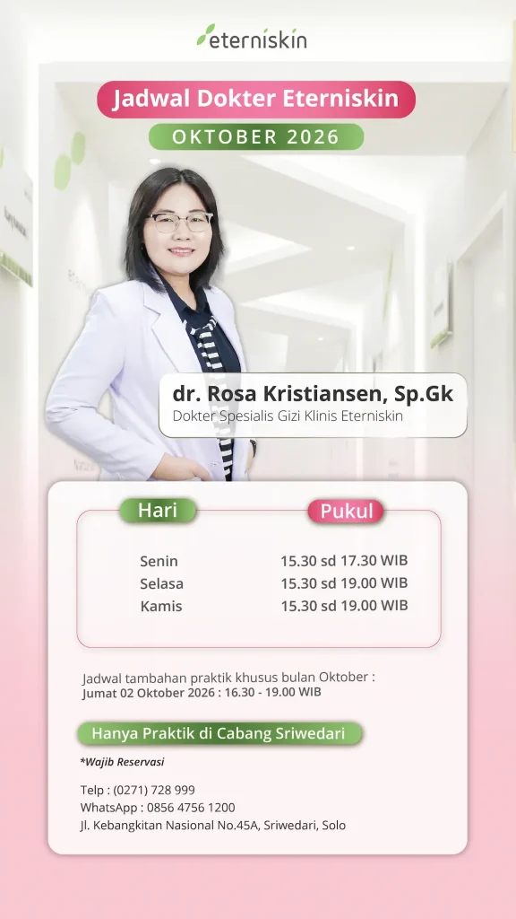 Jadwal Dokter Eterniskin Oktober 2026 - dr. Rosa Kristiansen